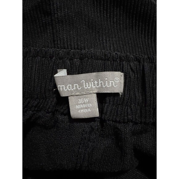 Women Within 36W Skirt Corduroy Black Side Pockets Elastic Waist Plus Size - Picture 4 of 6